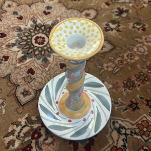 Vintage Mackenzie Childs Brighton Pavilion Twisted Candle Holder Candlestick